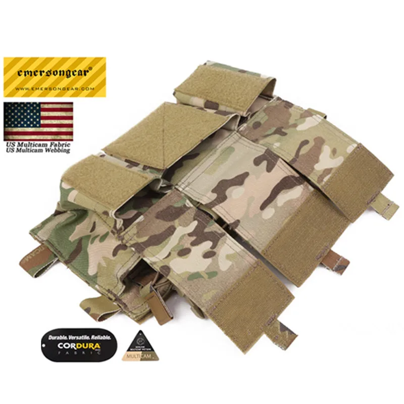 Emersongear MF Style Quad 5.56 Compatible Placard Magazine Bag Multicam Mag Pouch For Airsoft Tactical Chest Rig Vest