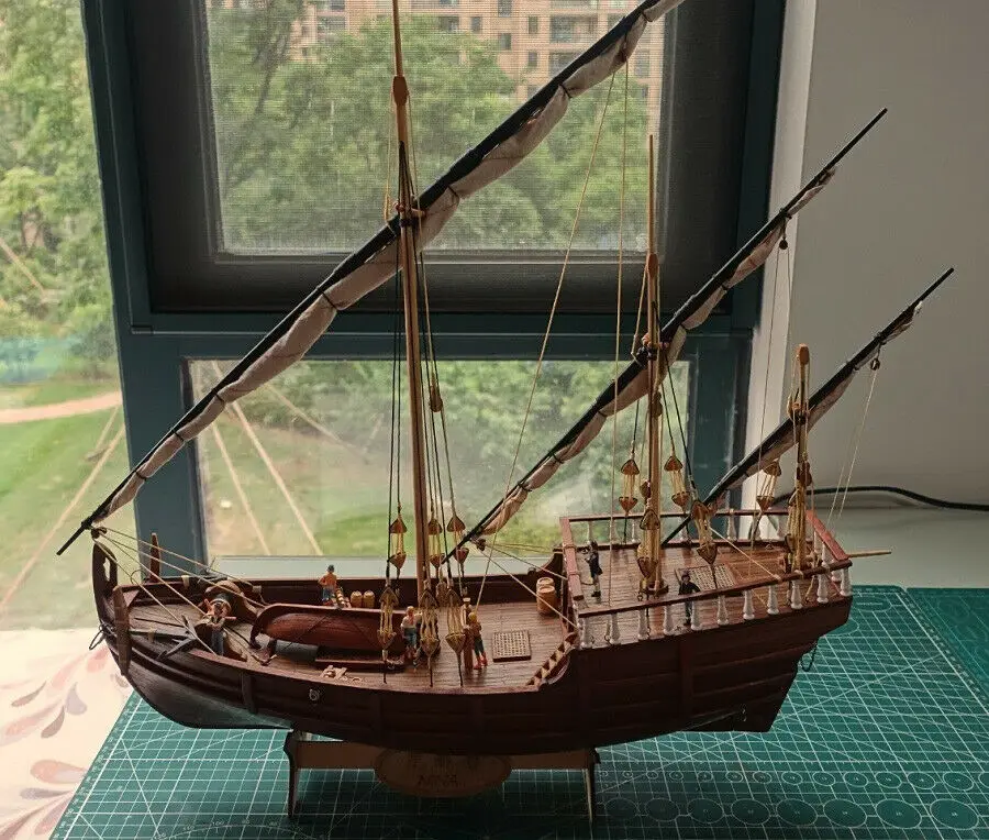 Italian Classic wooden sail boat scale 1/50 Columbus expedition fleet Nina 1792 ship wooden Model kits