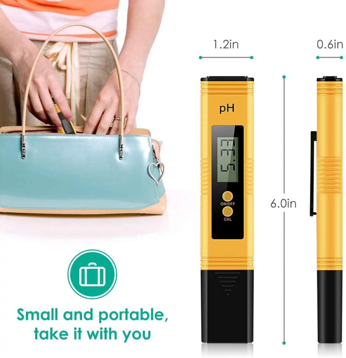 Imagem -02 - Precisão 014 ph 0.01 Lcd Digital Medidor de ph Watertester para Água Comida Aquário Piscina Hidroponia Bolso Tamanho ph Tester Alta