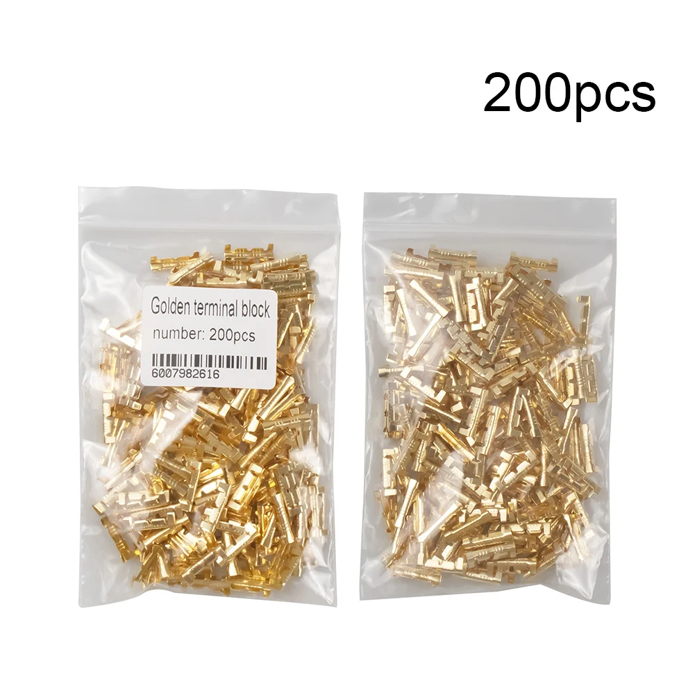 50/100/200 PCS Brass Crimp Terminal 0.3-1.5mm U Shape Terminal Connector Wire Docking Connectors Line Press Connector Terminal