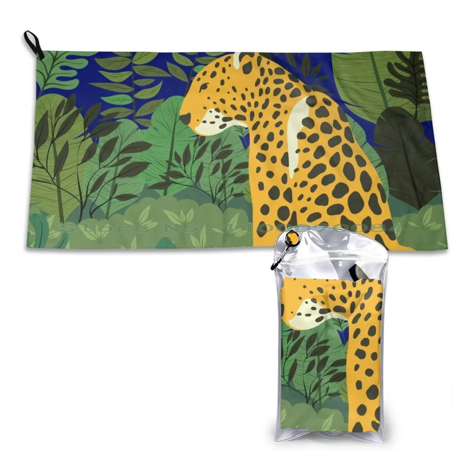 

Быстросохнущее полотенце с леопардовым принтом джунглей для спортзала, ванны, портативная Геометрическая Ретро винтажная форма, новый графический Красочный Абстрактный Женский