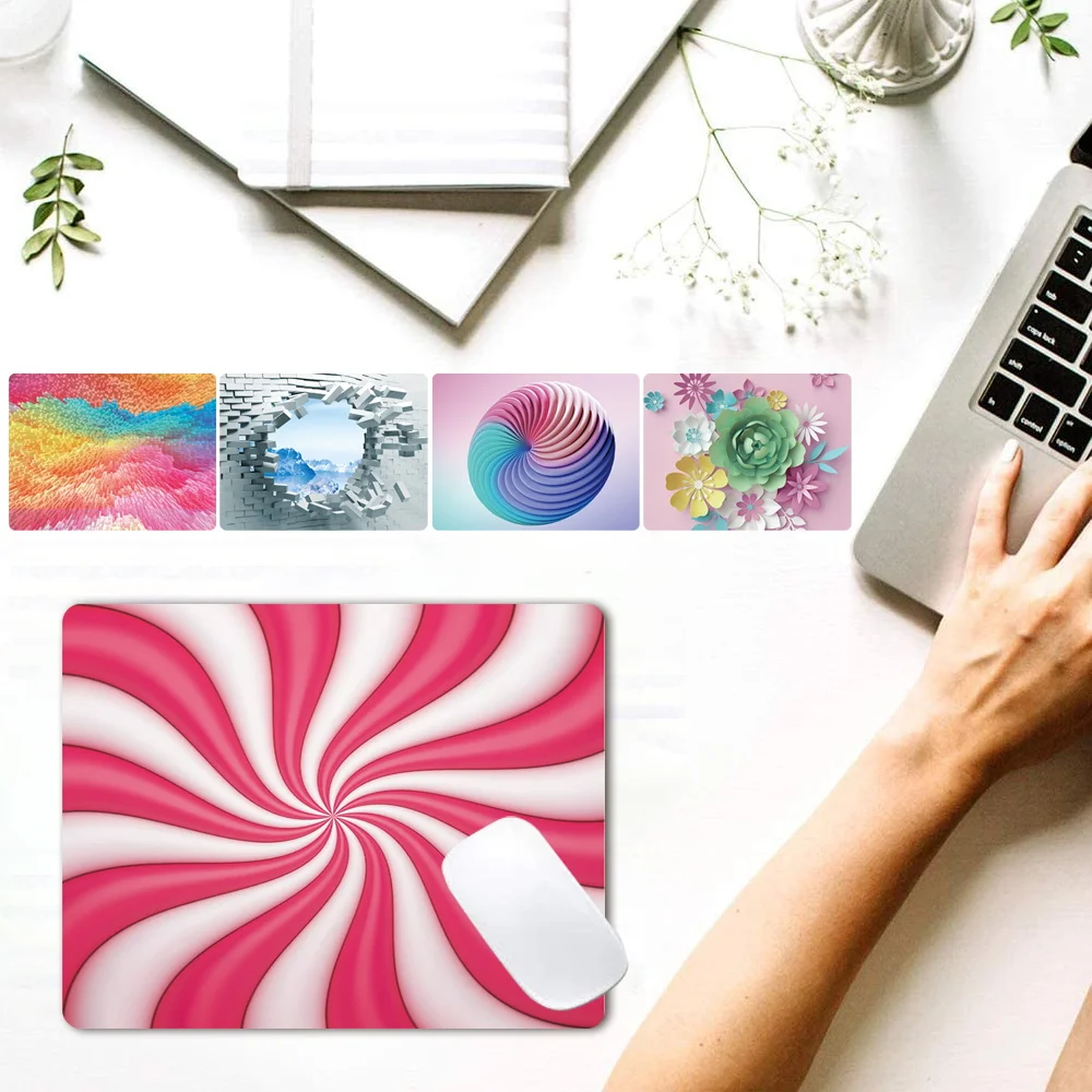 

Non-Slip Gaming Mouse Pad Leather Computer Mousepad 3D Series Gaming Laptop Computer Desk Mat Table Mat Office Desk Accessories