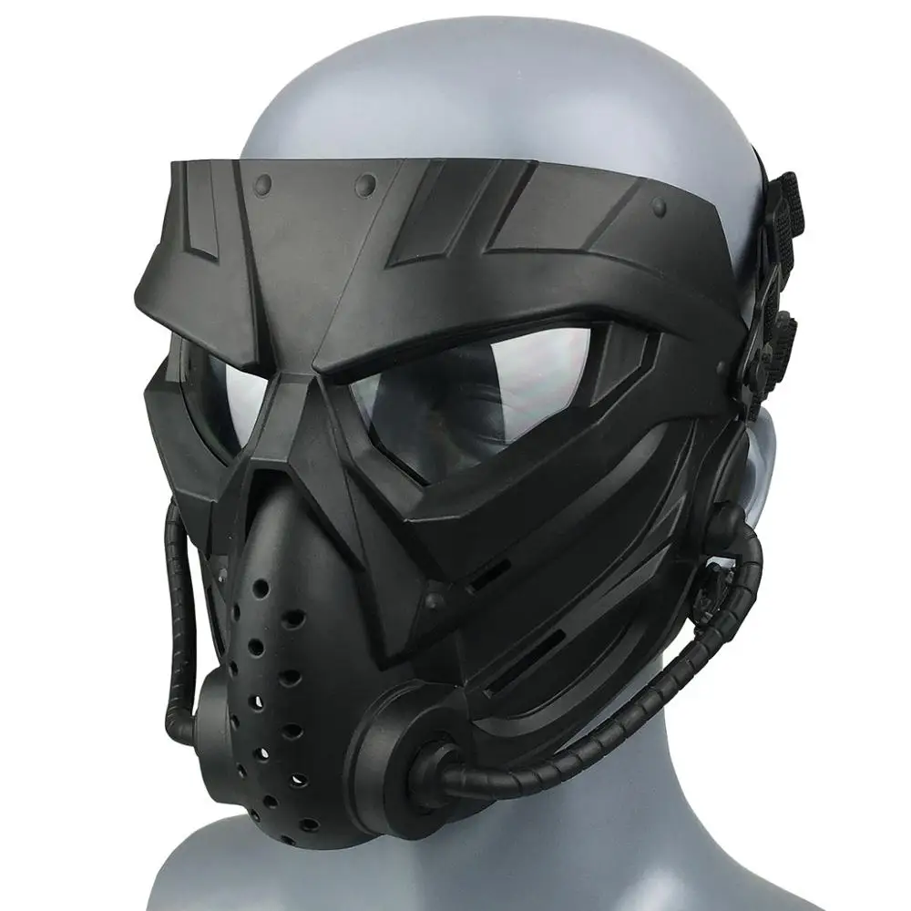 Game Mask For Airsoft Costume Halloween CS Cosplay Full Face Protective Mask Tactical Breathable Skull Adjustable Strap