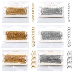 10 Meters/Lot 3 Size 2 Color Stainless Steel Necklace Bracelet Jewelry Found Suitable For DIY Handmade Materials