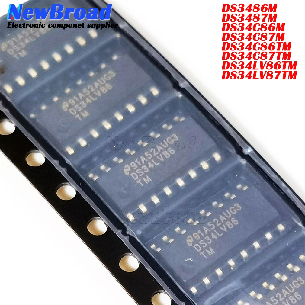 5PCS Line driver chip DS3486M SOP-16 DS3487M DS34C86M DS34C87M DS34C86TM DS34C87TM DS34LV86TM DS34LV87TM TMX SOP-16