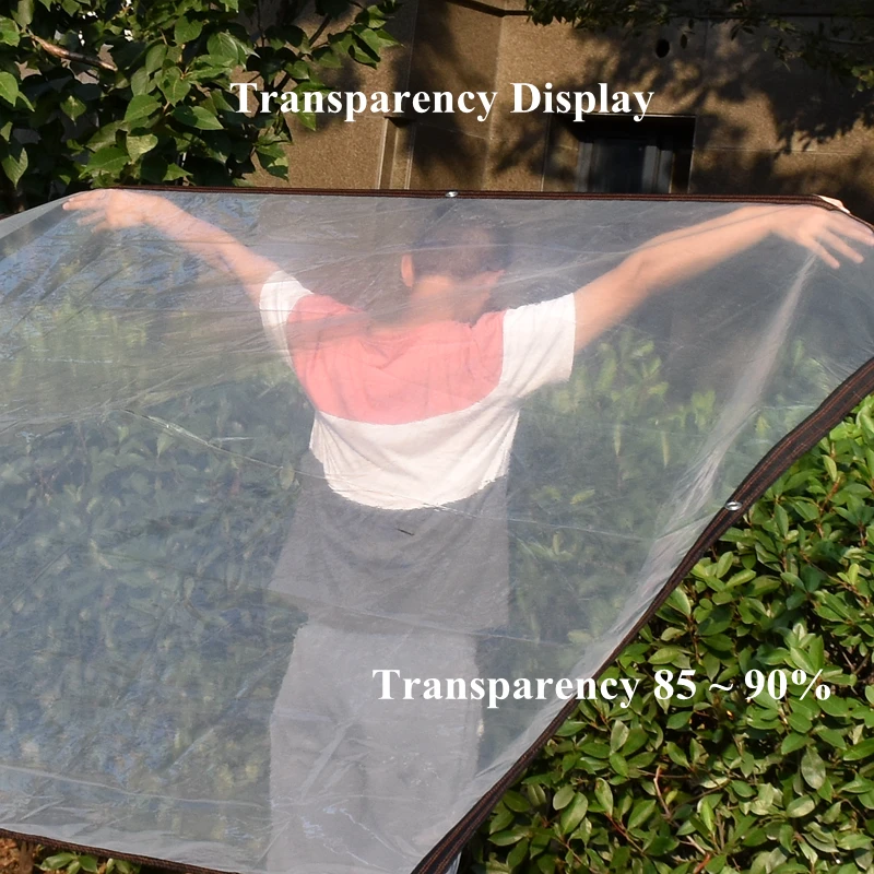 0.12mm Plastic Rainproof Cloth Transparent Film Pet House Cover Tarpaulin Greenhouse Succulent Plant Keep Warm Waterproof Canopy