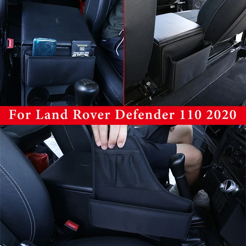 

Для Land Rover Defender 90 110 130 2009-2018 черный хлопковый автомобильный подлокотник, органайзер, сумка для хранения, автоаксессуары