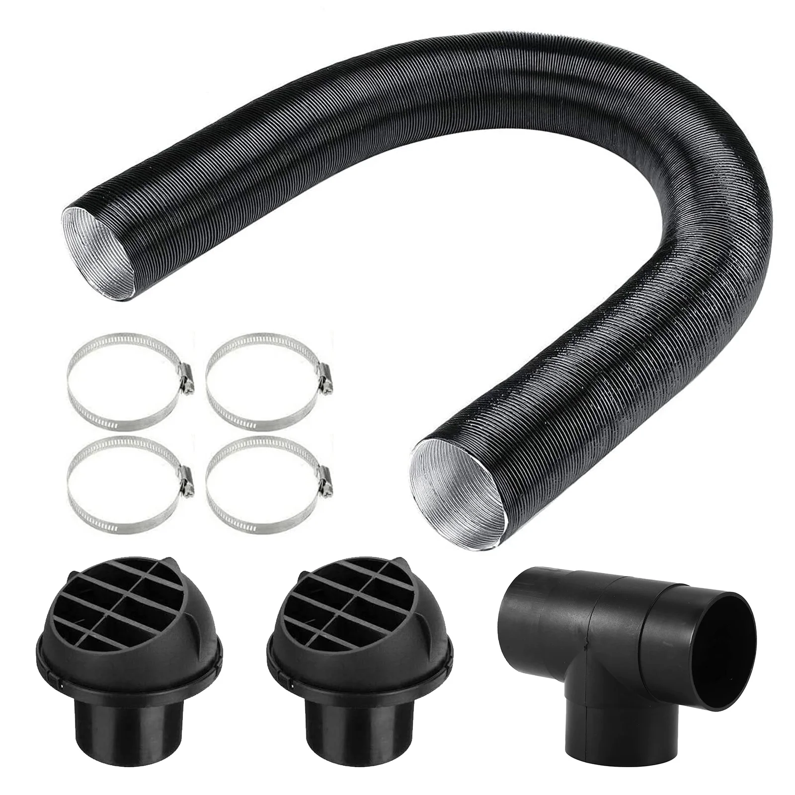 60mm Car Heater Pipe Duct Warm Air Outlet Vent Hose Clips For Webasto For Dometic For Propex Diesel Heater Autonomous Heater