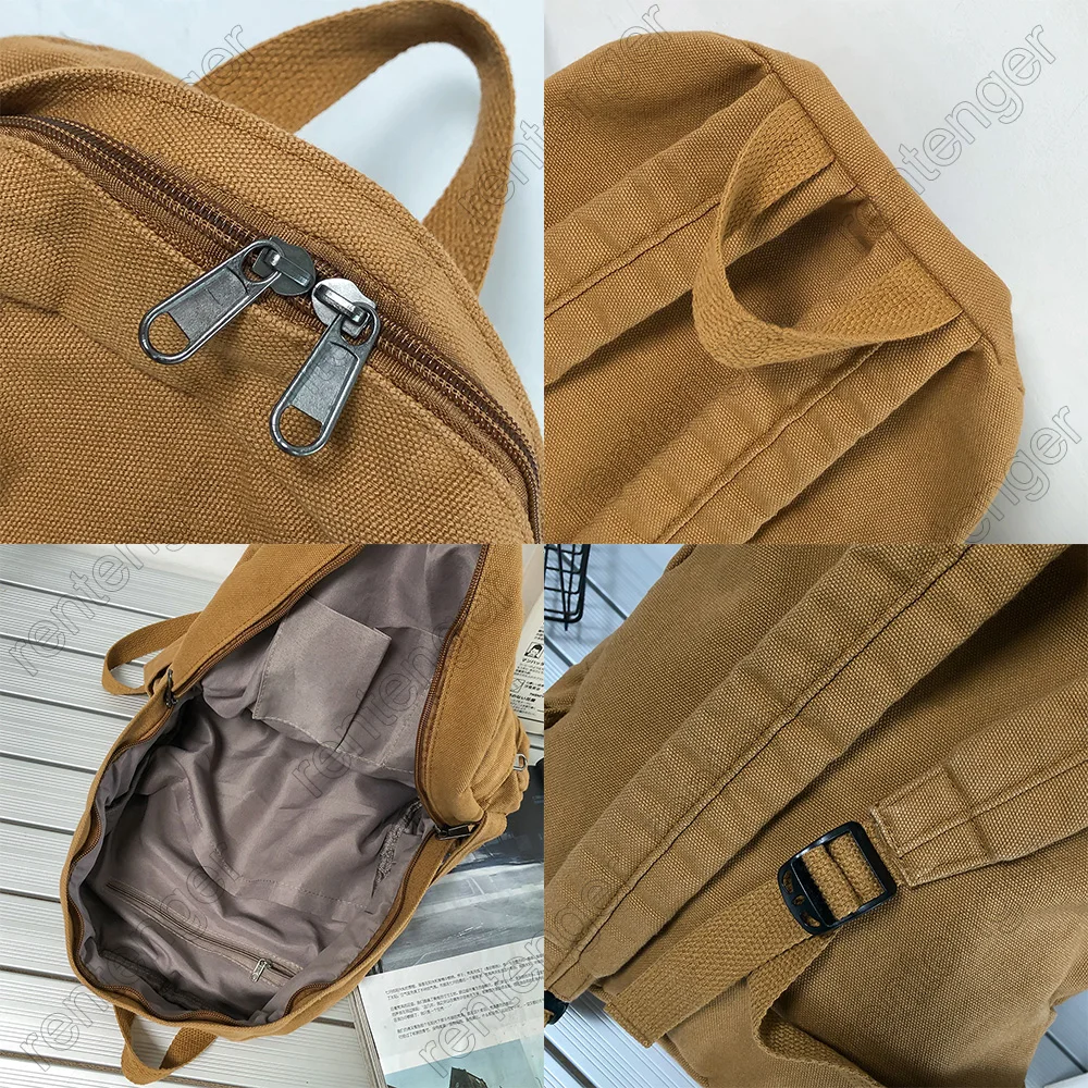 Borsa da scuola in tessuto per ragazza Zaino da donna vintage per studente universitario di nuova moda Borsa per laptop femminile in tela Zaino da