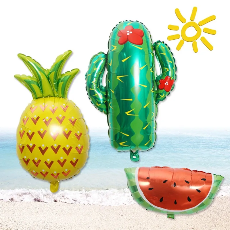 

Summer Cactus Watermelon Pineapple Party Decoration Foil Fruits Balloon