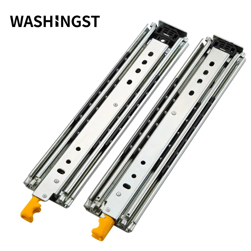 WASHINGST Heavy Duty Slide Load-bearing 485Lbs Drawer Runners With Lock Solid Ball Bearing Full Extension710mm-2540mm Wide76mm