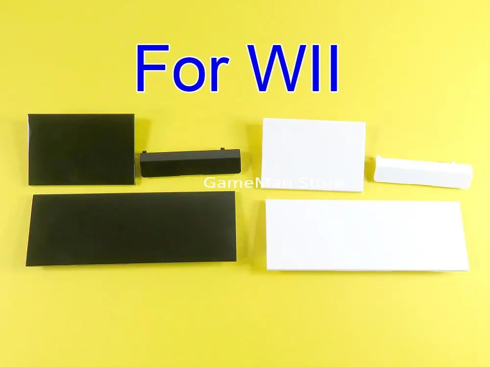 1set Black and white Replacement Memeory Card Door Slot Cover Lid 3 Parts Door Covers for Nintendo Wii Console