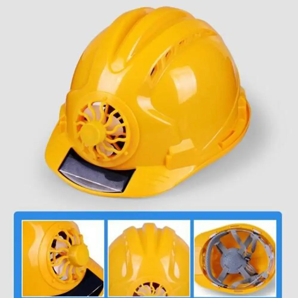 

1 Pc Anti-Crush Protection Outdoor Solar-Power Safety Helmet with Fan for Construction Workplace