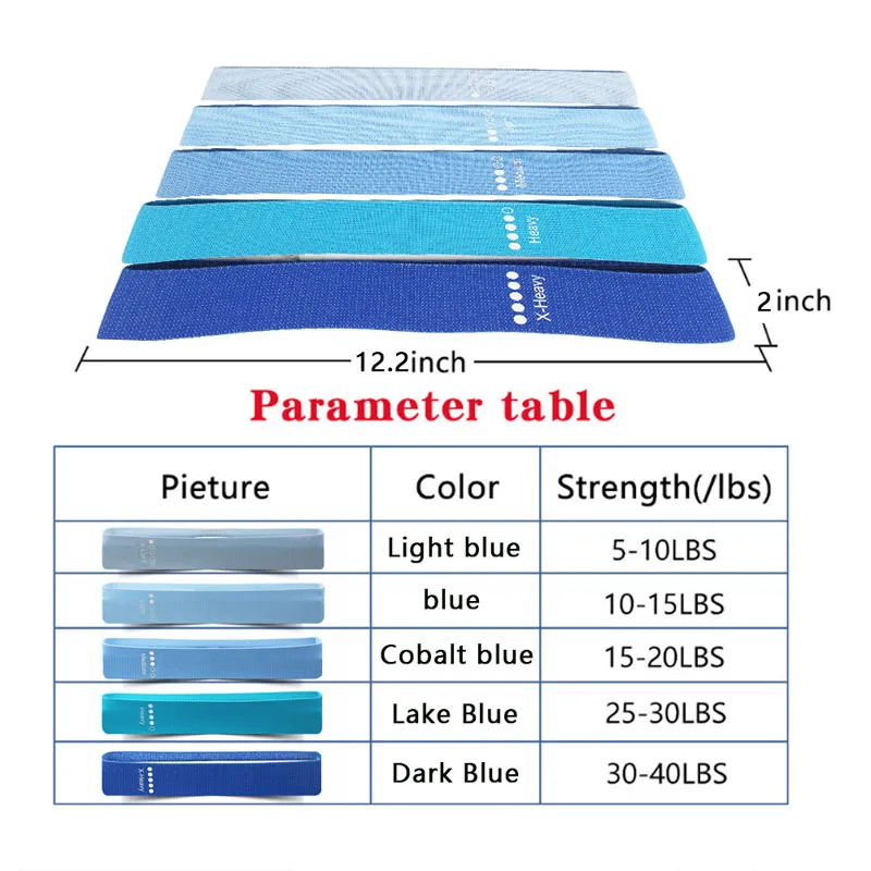 Bandas de resistencia de tela para Fitness, bandas elásticas para glúteos, Yoga, gimnasio, entrenamiento, ejercicio, equipo de Fitness para Sprot,