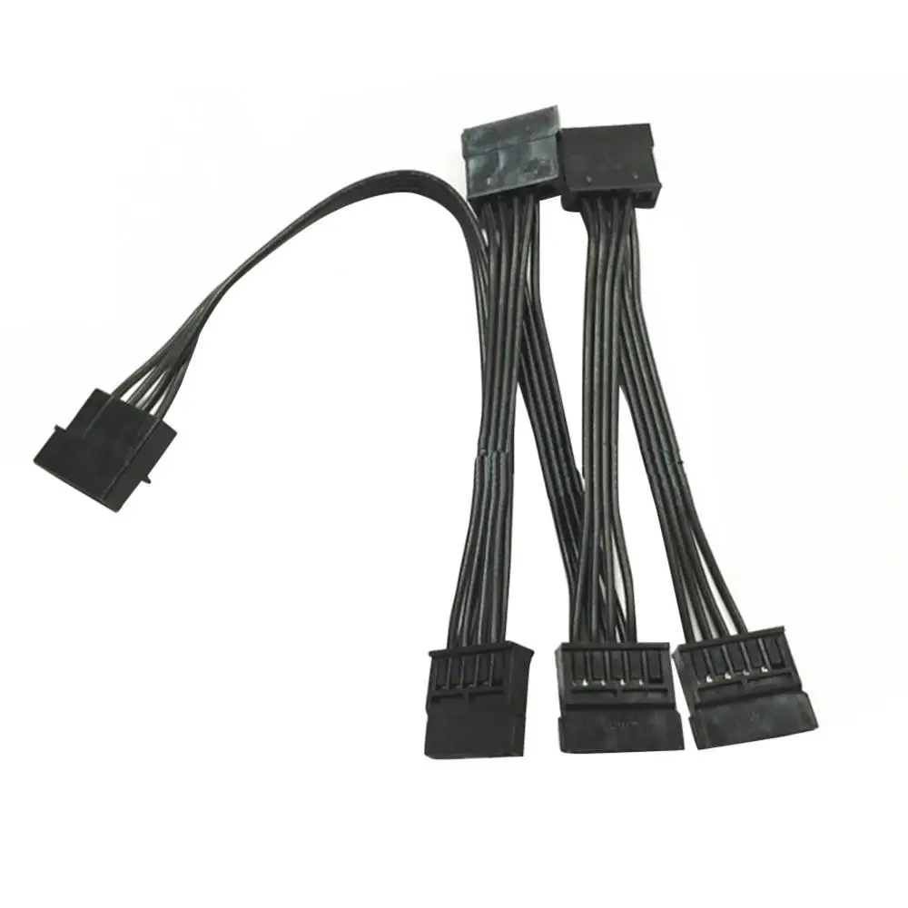 ULT-Beste Molex 4pin IDE 1 zu 5 SATA 15Pin Festplatte Netzteil Splitter Kabel für DIY PC Sever 4-pin zu 15-pin Power 60C