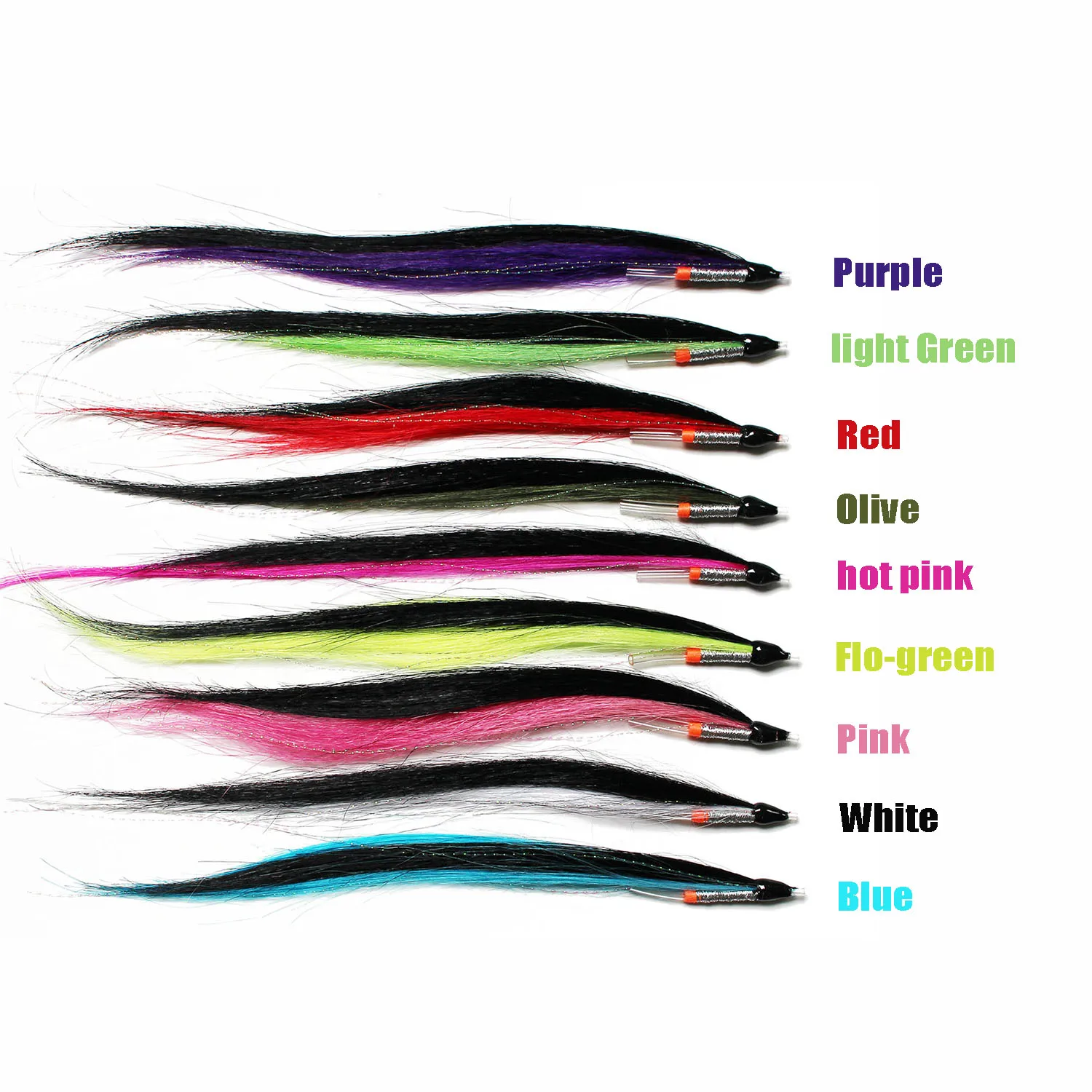 Tigofly 9 pcs/lot 9 colors Skinny Sunray Shadow Tube Fly Set 16-20cm For Salmon Trout Steelhead Fly Fishing Flies Lures Set