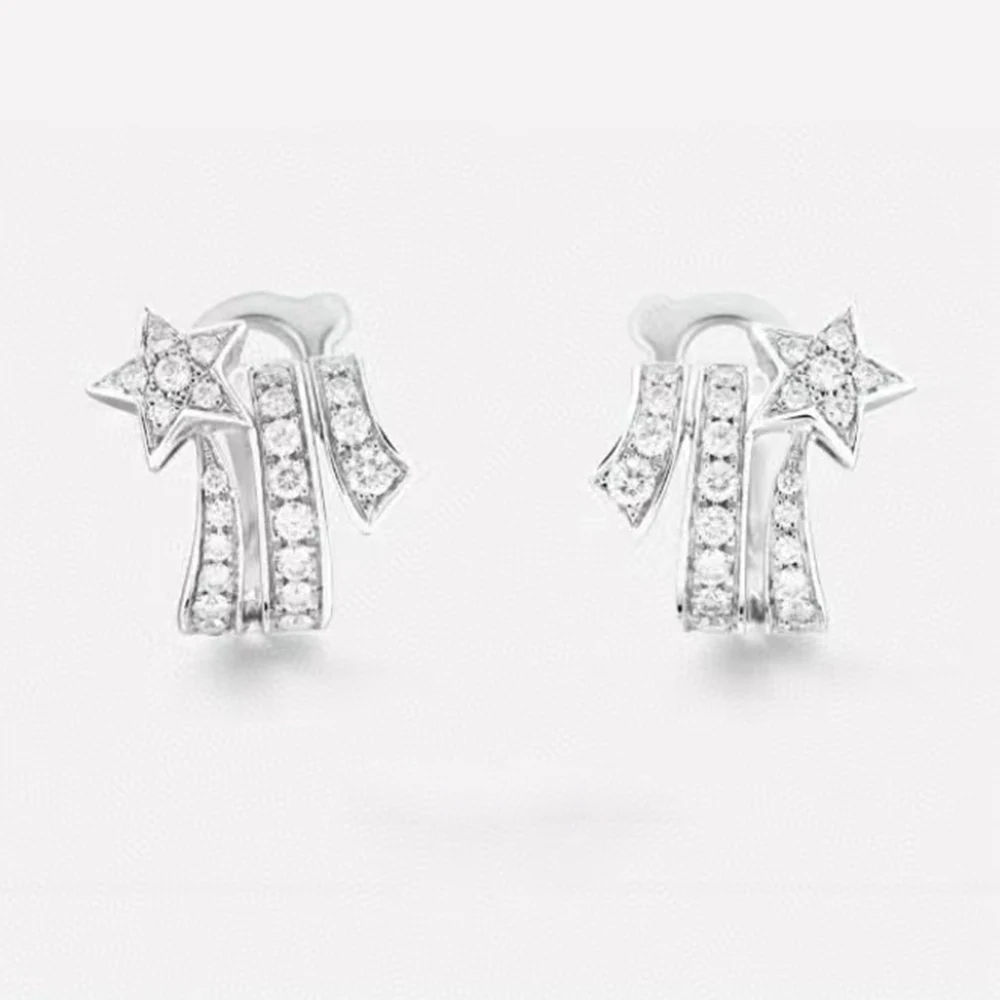 S925 Sterling Silver Meteor Studs splendidi gioielli di marca di lusso AAA zircone tutto Joker moda elegante signora il nuovo 2021 caldo