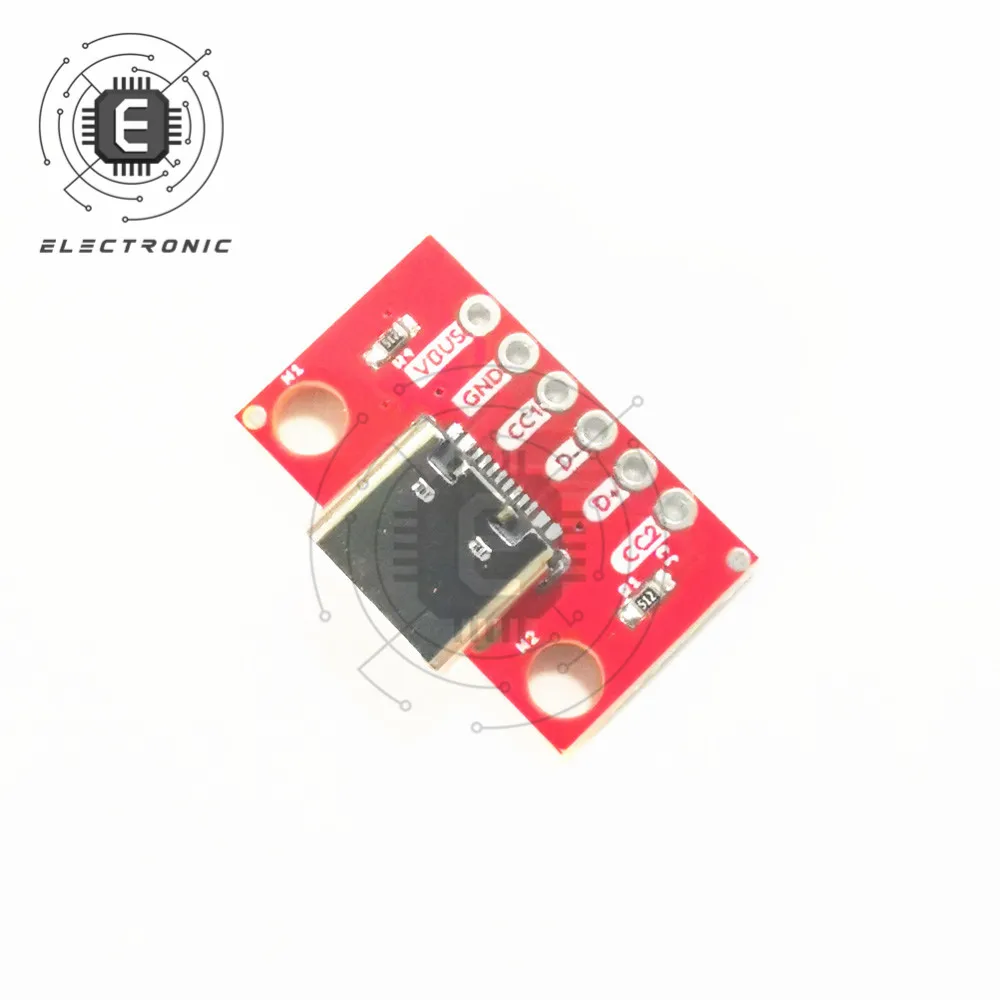 16P USB 3.1 Type-C Female Test PCB Board Adapter 2.54mm Connector Socket For Data Transfer Power Adapter Board Module