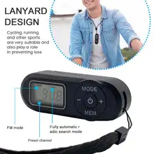 Portable FM radio with LCD display and neck strap #4