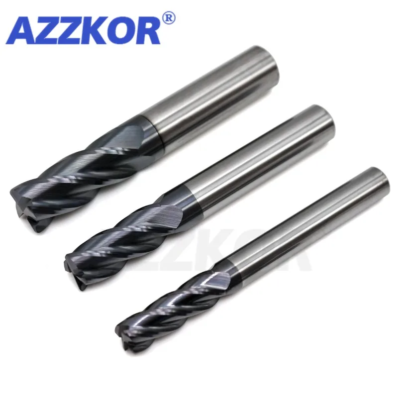 Milling Cutter Alloy Coating Tungsten Steel Tool Cnc Maching Hrc45 Corner Roughing Top Milling Cutter Kit Milling Machine Endmil