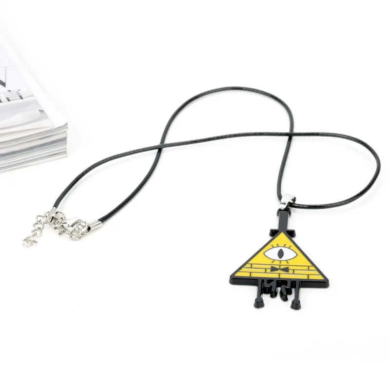 Animation Gravity Falls Bill Action Figure Dolls Pendant Necklaces Cute Collar Jewelry Fashion Jewelry Accessories Necklace Gift