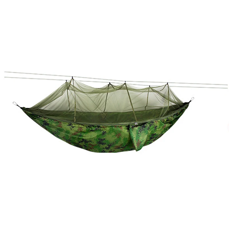 Outdoor Hammock with Mosquito Net, Camping Hanging Sleeping Bed, Portable Garden Swing, Double Chair, Parachute, Double Person