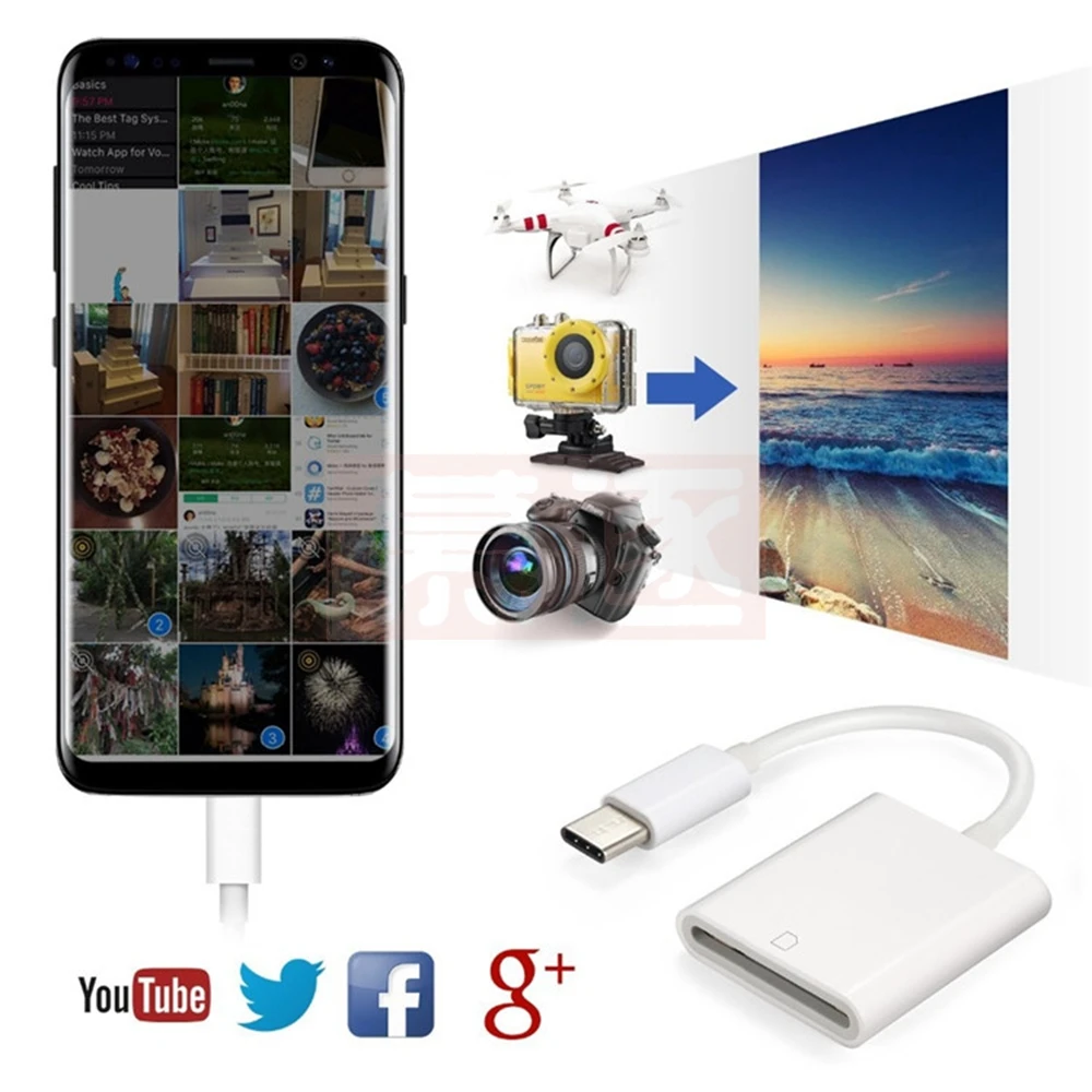 USB 3.1 Typ C USB-C zu SD SDXC Kartenleser Adapter für Macbook Handy