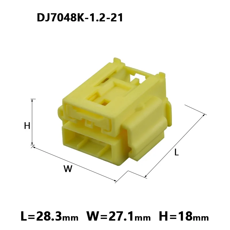 100 sets 2 Sets 4 Pin Auto Accessories Yellow Auto Unsealed Wire Connector 1.2 Series Car Modification Parts 7283-6134-70