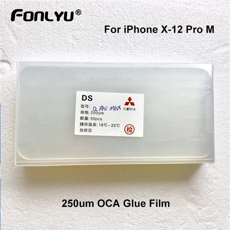 

Клейкая пленка OCA 5,4 мкм 5,8 6,1 6,5 6,7 дюйма для iPhone 13 mini 12 pro max X XS, оптическая прозрачная клейкая пленка для ремонта Внешнего Стекла, 50 шт.