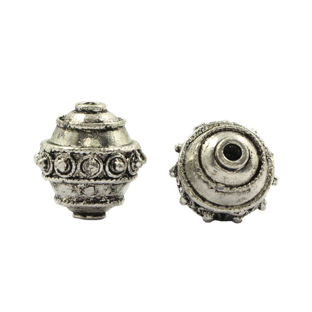 Punk Spine Tibetan Silver Metal Pointed Cone Loose Spacer Beads For Making DIY Jewelry Findings Accessories 2pcs