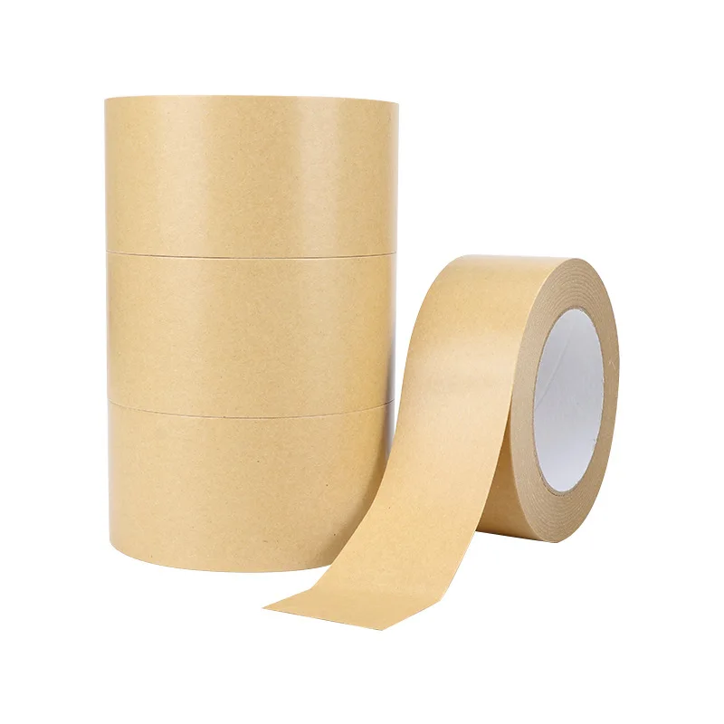 Kraft Tape High Viscosity Strength Photo Frame Adhesive Tape Self Adhesive Hand Tearing Box Paper Hand Tear Waterproof25m / roll