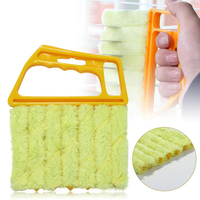 Useful Microfiber Window Cleaning Brush Air Conditioner Duster Cleaner WIth Washable Venetian Bind Blade Cleaning Cloth