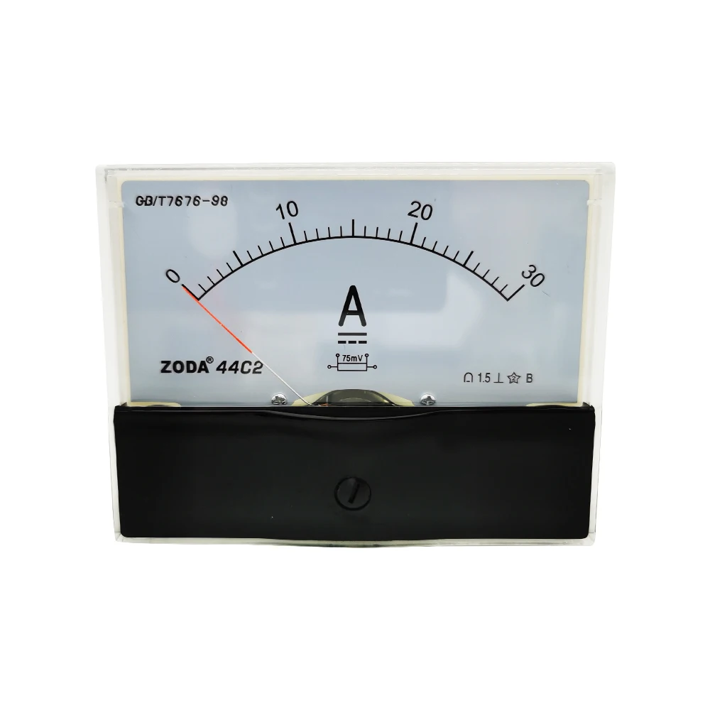 1PC 44C2-A 20A 30A 50A 100A/75mV DC misuratore analogico pannello AMP puntatore corrente amperometro calibro uso con Shunt 100*80MM Amperimetro DC
