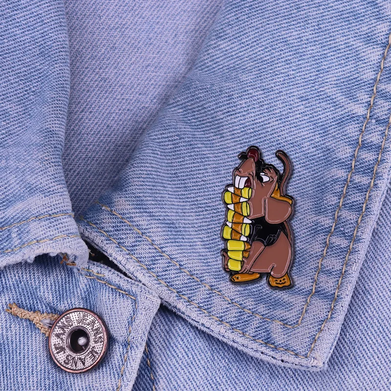 Cute Mammoth Enamel Pins Brooch Collecting Animal Alloy Lapel Badges Men Women Fashion Jewelry Gifts Adorn Backpack Collar Hat