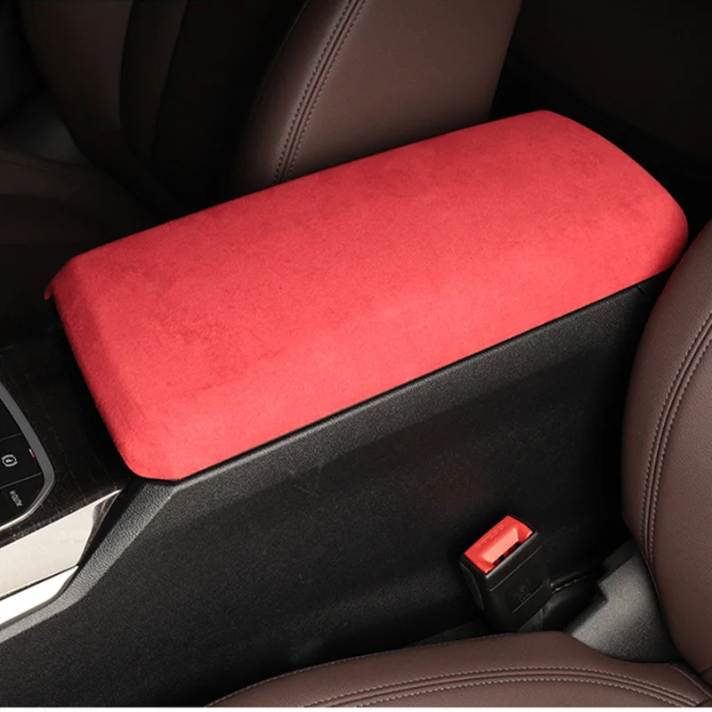 Alcant-a Luxury Short Plush Handrest Box Panel Decorative Cover Car Accessories For BMW G20 G21 G22 G23 G24 M3 M4 M Sport