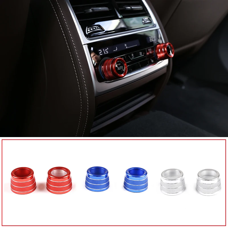 For BMW 5/7/6 Series GT X3 X4 Interior Modification Central Control Rear Air Conditioning Adjustment Knob Ring Car Accessories