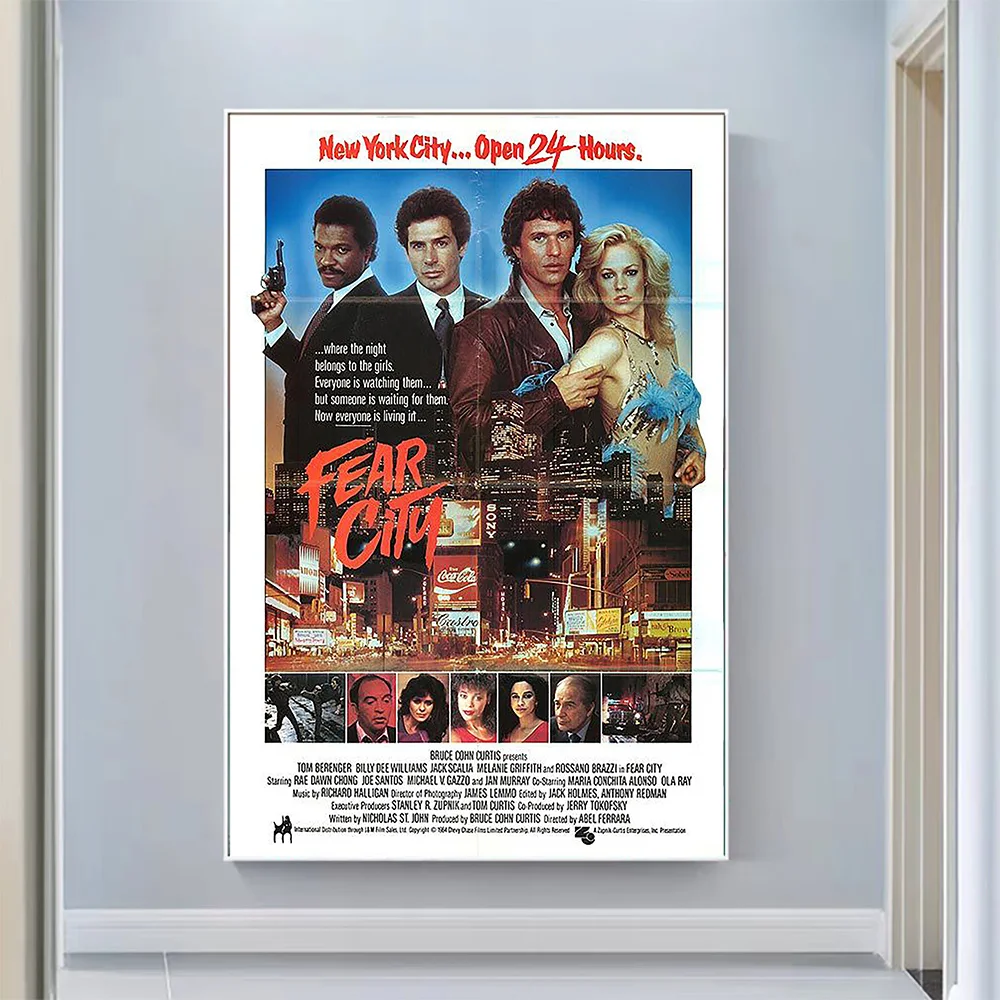 V0722 Fear City Vintage Classic Movie Wall Silk Cloth HD Poster Art Home Decoration Gift