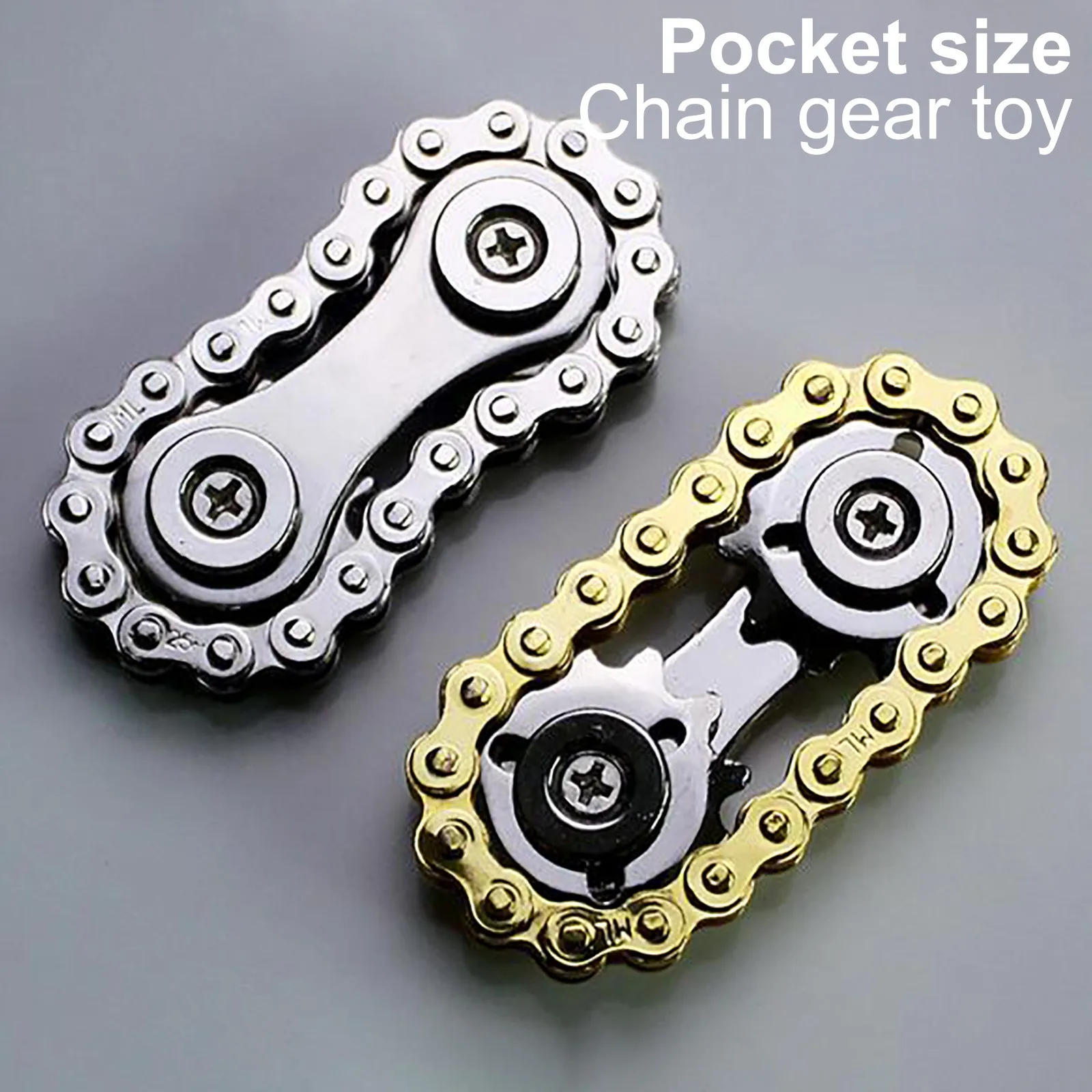 Sprockets Flywheel Fingertip Gyro Sprockets Chains Metal Toys Gear Chain Gyro Drop Ship Sproket Roadbike Spinner Fingertip Toy