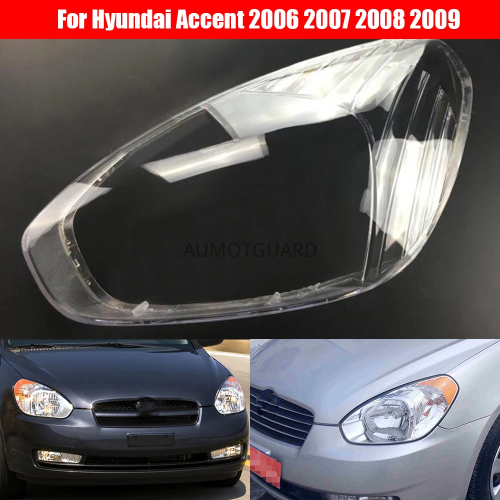 

Car Headlamp Lens For Hyundai Accent 2006 2007 2008 2009 Car Replacement Auto Shell Cover