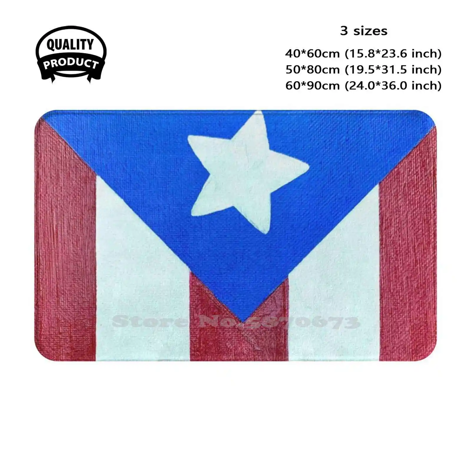 Puerto Rico Flag Soft Cushion Home Carpet Door Mat Car Rug Maracas Puerto Rico Flag Puerto Rico Art Art Y Son Tania Lopez Ponce