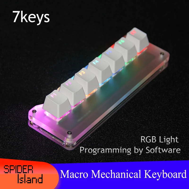 OSU! Mini Keyboard Macro by Software RGB Mechanical Keyboard Gateron / Cherry Switch 7keys Gaming PS Keyboard WIN 8 10 MAC