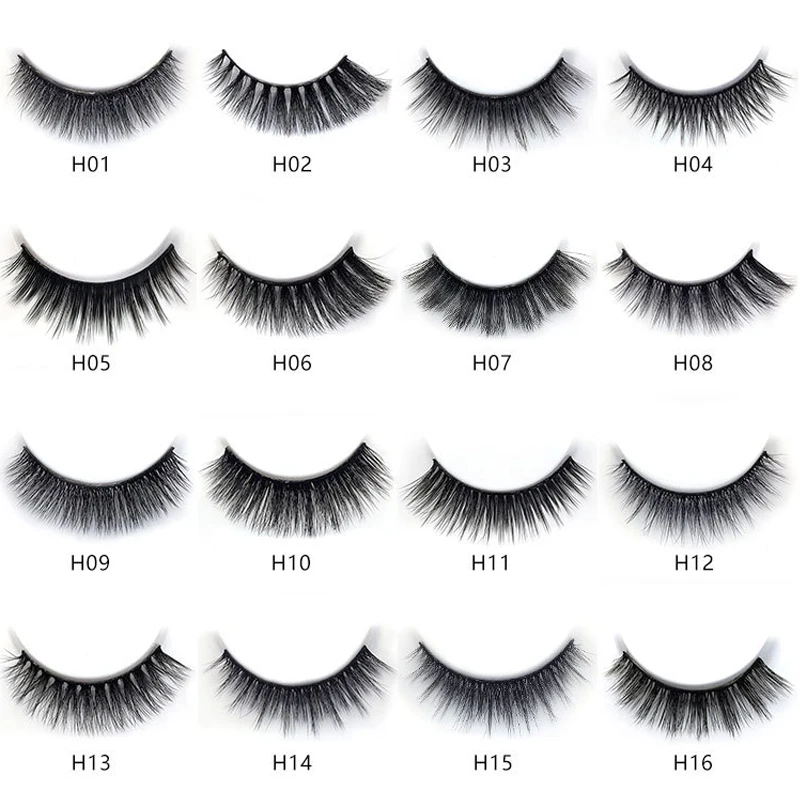 100box 3D Mink Hair Natural Cross False Eyelashes Long Messy Makeup Fake Eye Lashes Extension Make Up Beauty Tools maquiagem H13