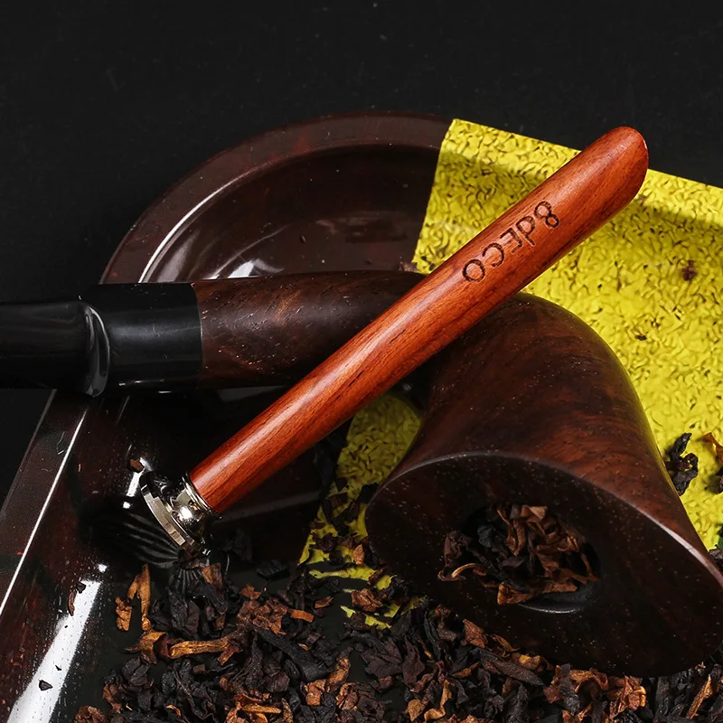 Multifunction Rosewood Pipe Press Tamper For Tobacco Pipe Hollow Smoke Pipe Cleaner Retro Luxury Smoking Accessories