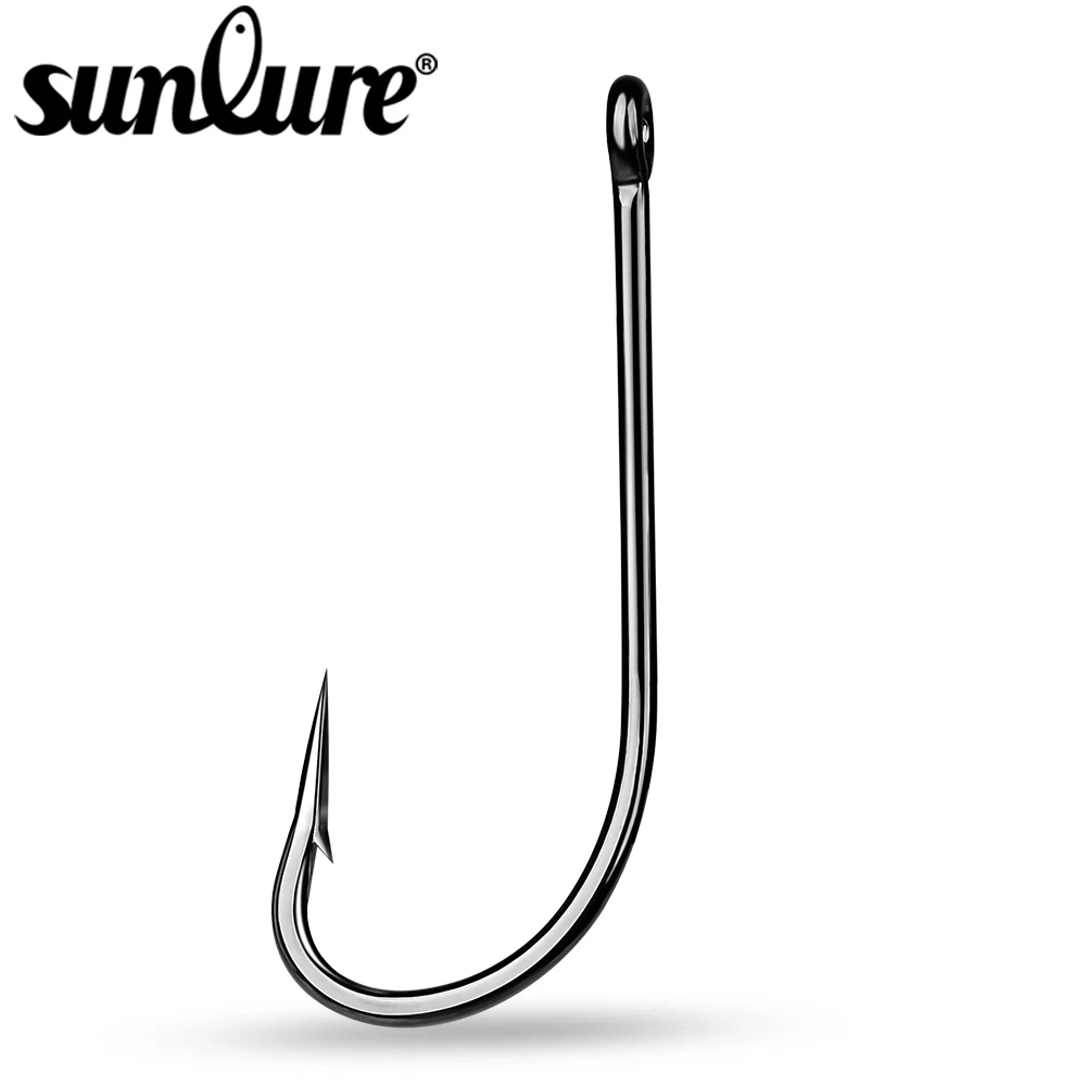 Sunlure 50 ชิ้น/กล่องตะขอตกปลา O'shaughnessy Series JIG Hook Jig ตะขอปลาใหญ่ 2-1-1/0-2/0-3/0-4/0-5/0 # เบ็ดตกปลาเดี่ยว