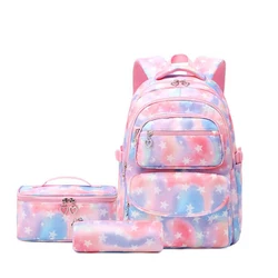 School Backpack for Girls 3 Pcs/Set Children's School Bags Waterproof Kid Bookbag Pencil Case Mochila Infantil 2024 Lunchbox