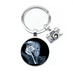 Nurse Keychain Alloy Camera Keychain Jewelry Glass Keychain Gift For Medical Lovers X-Ray Film Keychain Nurse Doctor Gift