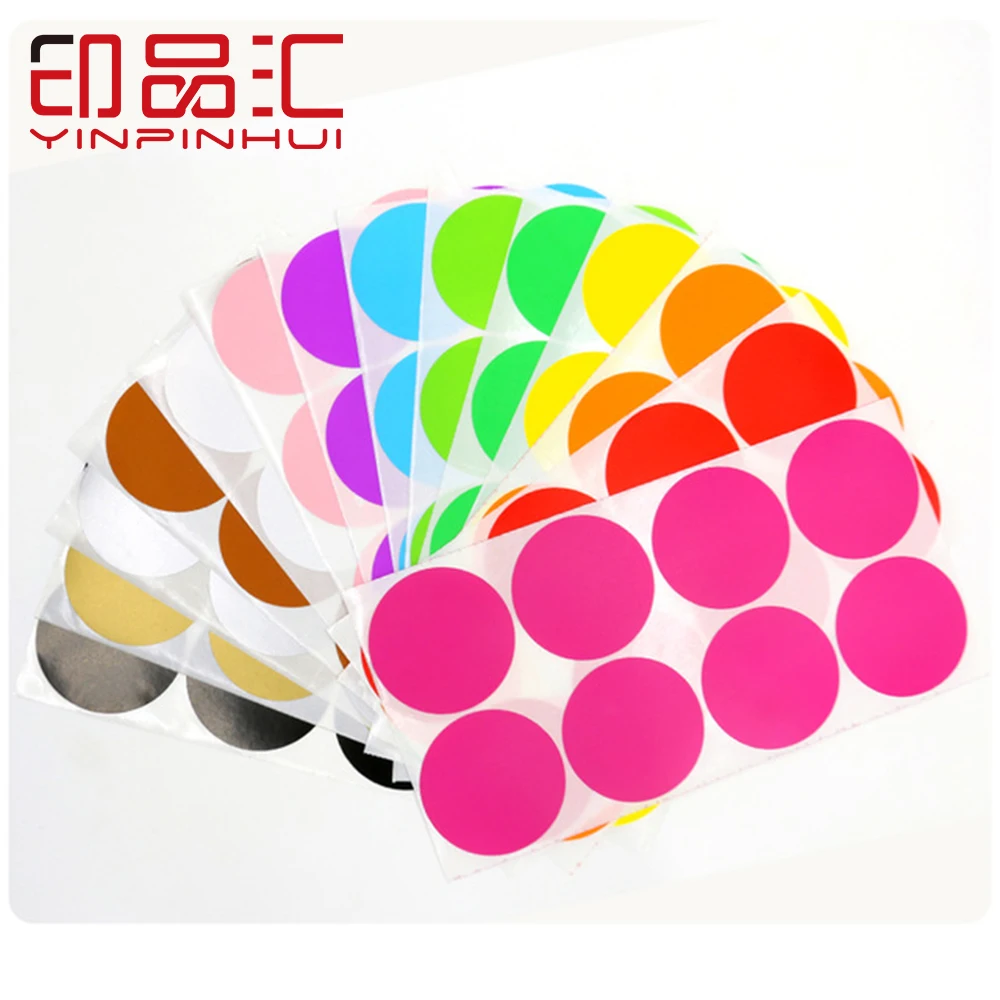 50mm Writable DIY Stickers Multicolor Adhesive Box Labers Carton Dots Note Sticker