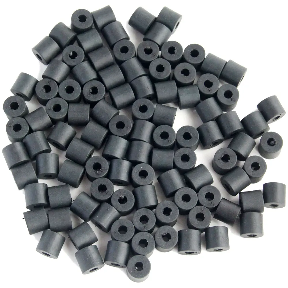 100pcs 11mm Thick Sheath Holster Spacers Black Nylon Round Rubber Washer O-Ring Gasket Fastener