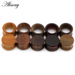 Alisouy 2PC 8-25mm Plugs and Tunnels Ear Tunnel Ear Stretcher Wood Expander Men Ear Piercing Body Piercing Tunnels Gauge