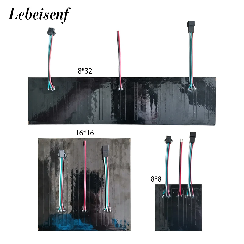 Elastyczny i indywidualnie adresowalny cyfrowy Panel świetlny, moduł RGB WS2812B, 8x8 16x16 8x32, wyświetlacz matrycy, DC5V